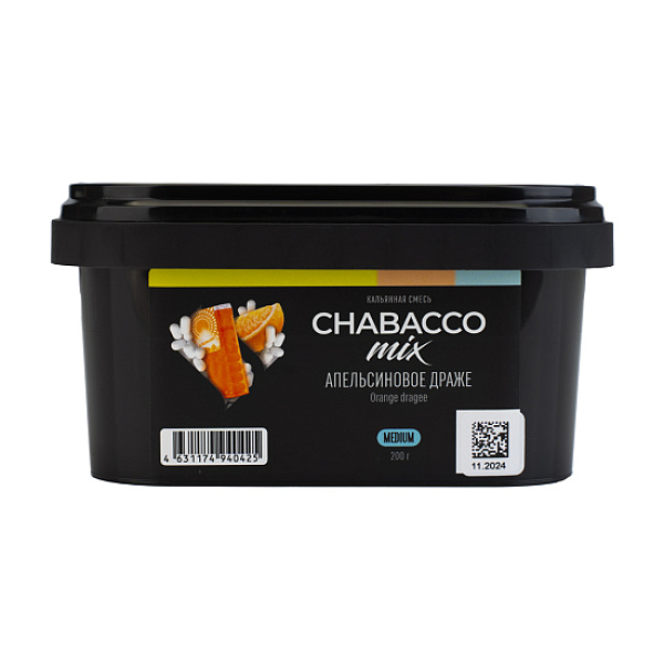 Бестабачная смесь Chabacco Mix Orange Dragee Апельсиновое Драже  Medium 200 грамм в Сочи