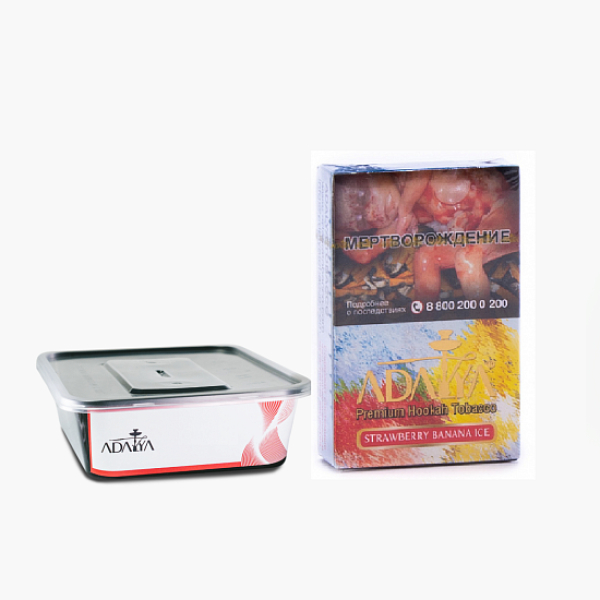 Табак Adalya Strawberry Banana Ice Клубника Банан Лёд 200 грамм в Сочи