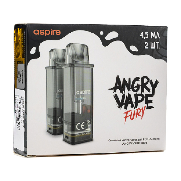 Картридж Angry Vape Fury 45 мл 0.8 Ом ( 2 шт.) в Сочи