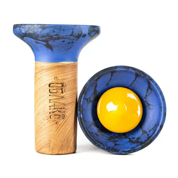 Чаша Облако Flow Yellow On Blue Black Marble в Сочи