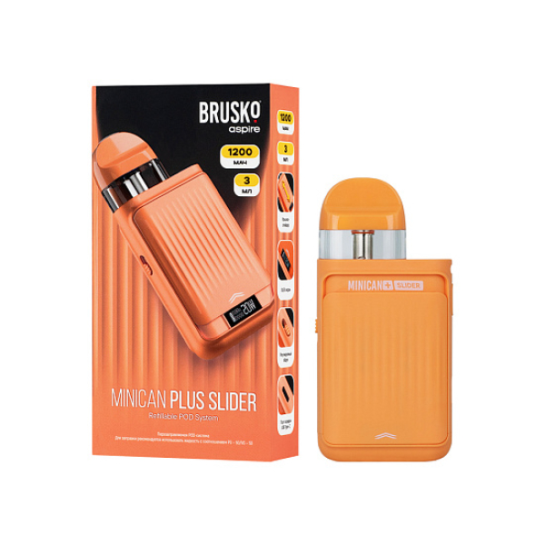 POD-система Brusko Minican      Plus Slider Оранжевый в Сочи