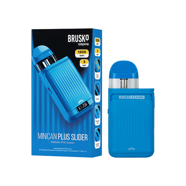 POD-система Brusko Minican      Plus Slider Синий в Сочи