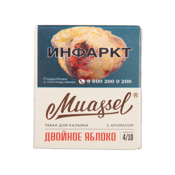 Табак Muassel Medium Двойное Яблоко 40 грамм в Сочи