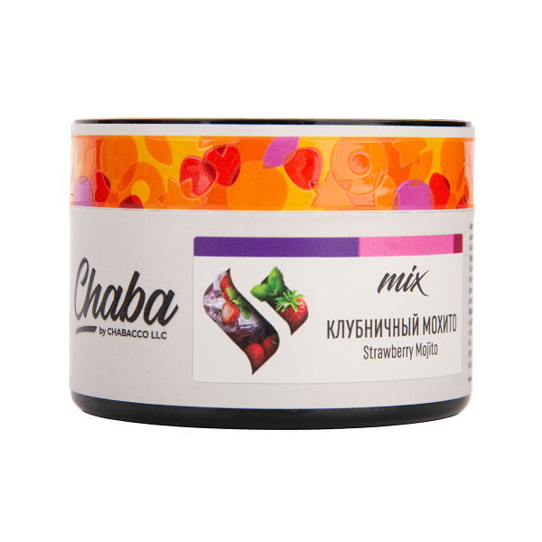 Бестабачная смесь Chaba Mix Strawberry Mojito Nicotine Free 50 грамм в Сочи