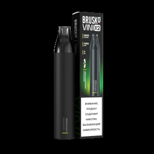 Электронка Brusko Vini X2 Виноград 2800 затяжек в Сочи