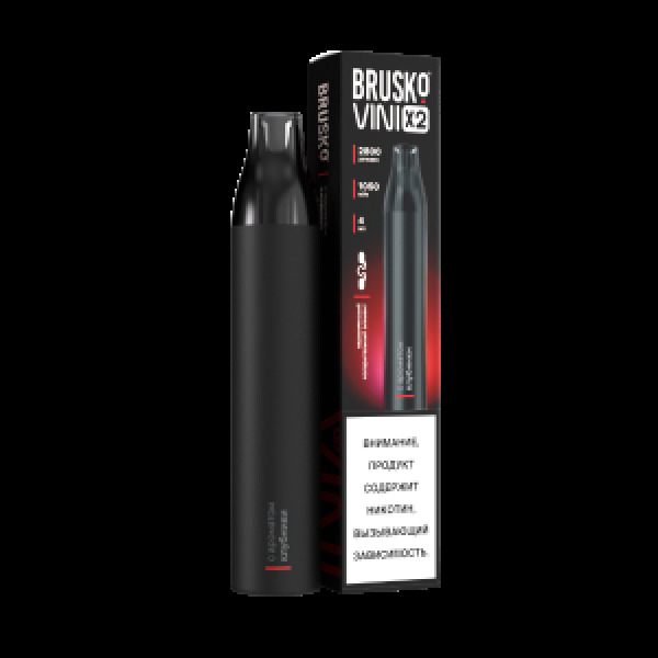 Электронка Brusko Vini X2 Клубника 2800 затяжек в Сочи