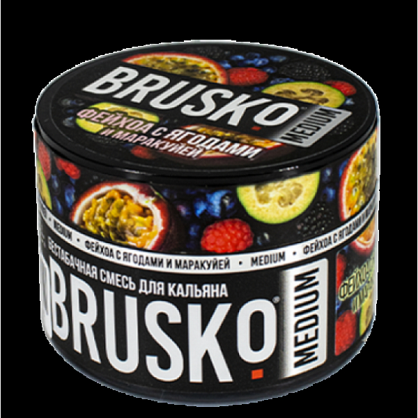 Бестабачная смесь Brusko Zero Фейхоа С Ягодами И Маракуйей 50 грамм в Сочи