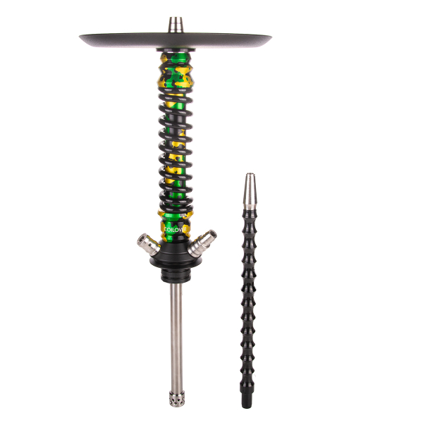 Кальян Mamay Customs Coilover Mini   Зелёный/золотой Камуфляж Черный в Сочи
