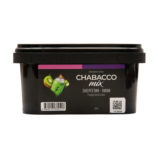 Бестабачная смесь Chabacco Mix Medium Energy Drink & Kiwi 200 грамм в Сочи