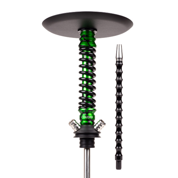 Кальян Mamay Customs Coilovers Mini Anod Green Splash Черный Глянец в Сочи