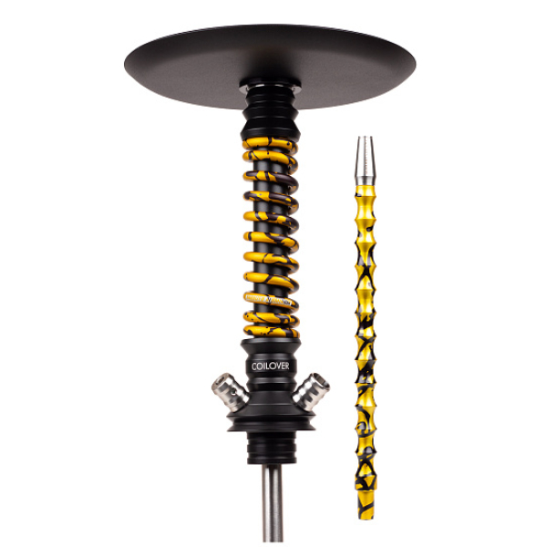 Кальян Mamay Customs Coilovers Mini Anod Черный Матовый Gold Splash в Сочи