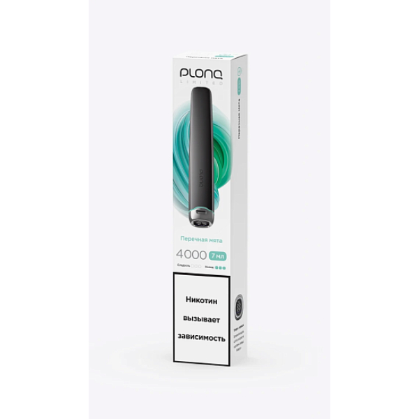 Электронка Plonq Plus Pro Black Перечная Мята 4000 затяжек в Сочи